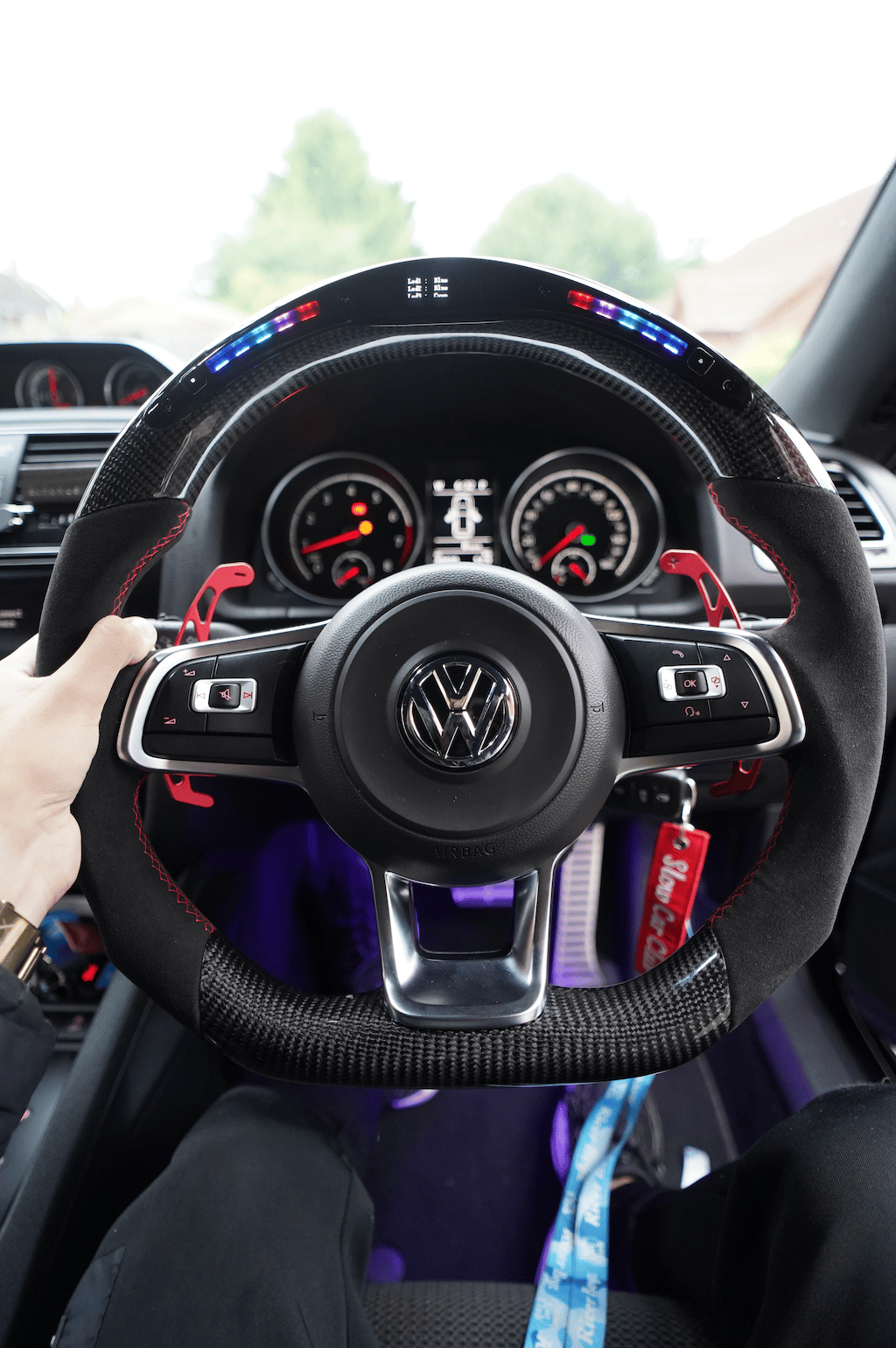 VW GTI R Red and Black Paddle/Manual Shifters