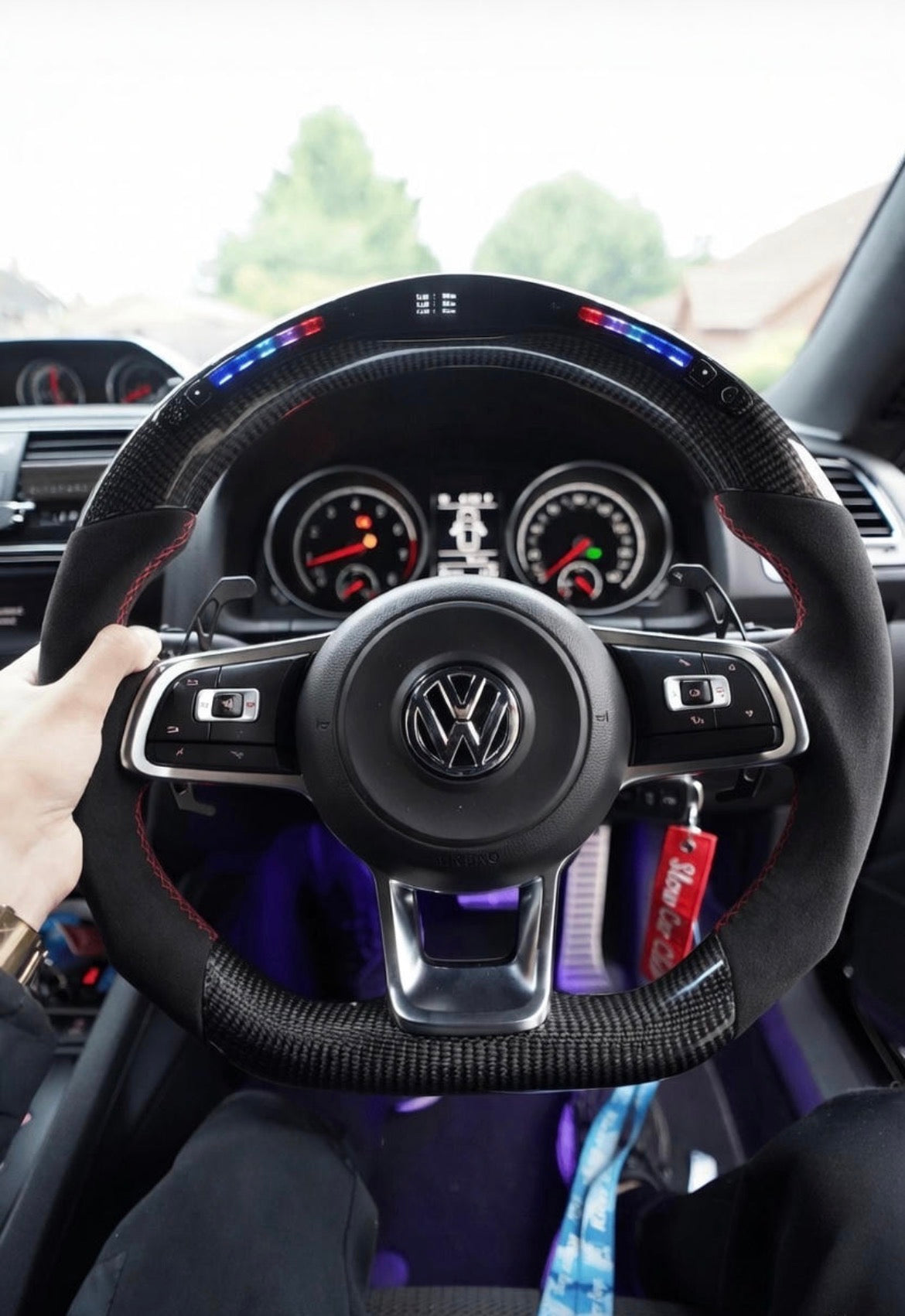 VW GTI R Red and Black Paddle/Manual Shifters